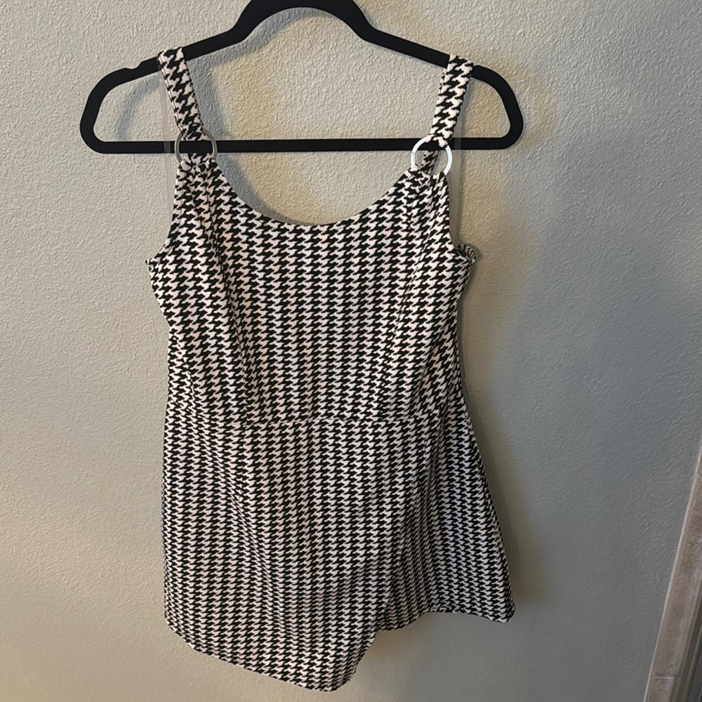 Black and White Houndstooth Dress